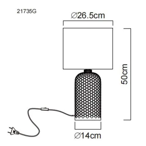 Stolové svietidlo Globo 21735G 1x60W E27 230V IP20